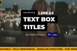 AE/PR模板-自适应底栏边框文字标题动画 Auto Resizing Text Box Titles