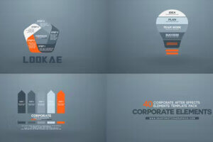 PR模板-40种公司企业图形报表展示动画 Corporate Elements