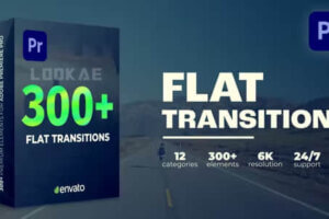 PR模板-300种平滑移动视频转场过渡预设 Flat Transitions