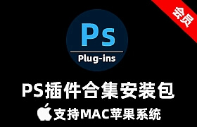 PS插件合集-中文汉化MAC苹果系统人像精修磨皮网格抠图调色预设一键安装包 含证件照/工笔画/色环/DR5.0/VSCO等