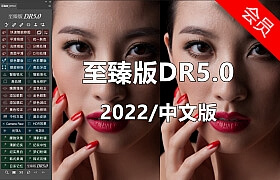 PS插件-中文汉化商业质感人像磨皮美白修肤插件工具 至臻版DR5.0 支持Win/Mac系统 附赠详细使用教程