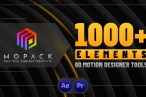 AE/PR脚本-1000组时尚流行图形海报设计封面背景文字标题排版宣传动画 MoPack V1.1