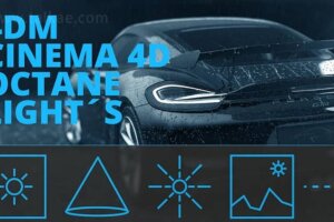 C4D插件-4DM Cinema 4D Octane Lights Octane渲染器灯光控制