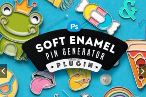 汉化中文PS插件-Soft Enamel Pin Generator V1.0 Win/Mac 珐琅烤漆质感徽章样机生成器