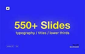 AE/PR脚本-550组现代个性时尚创意文字字幕条标题排版设计文字动画 V3