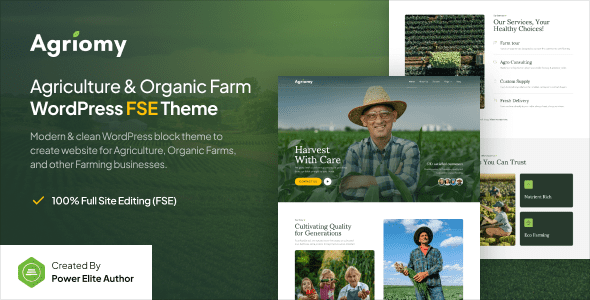 Agriomy v1.0.0 官方农业与有机农场 WordPress 主题