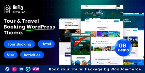 GoFly v1.3.0 官方汉化版：终极旅游预订 WordPress 主题