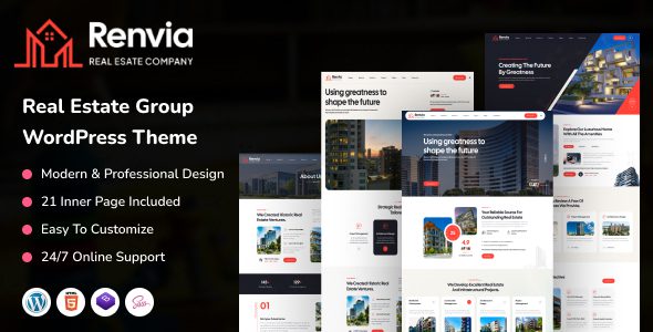 Renvia v1.0 房地产WordPress主题 官方汉化版 专业房产中介必备