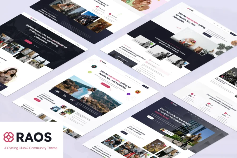 Raos v1.1 WordPress主题：骑行俱乐部必备的现代设计