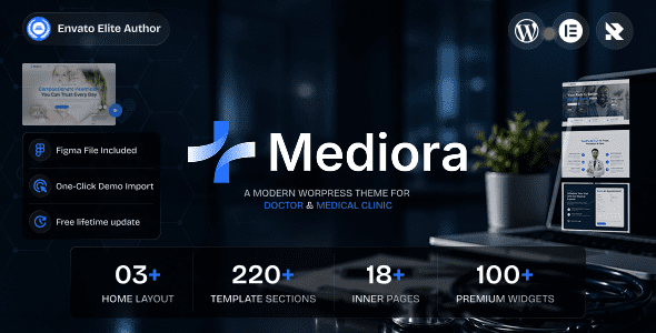 Mediora v1.0.2 官方汉化版：专业医生与医疗诊所 WordPress 主题