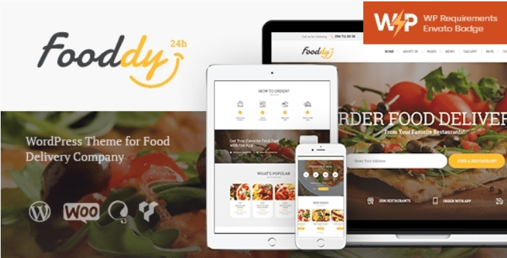 Fooddy 24/7 v1.3.12 官方食品配送WordPress主题 终极版