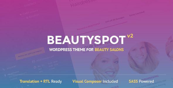 BeautySpot v.3.5.19 – 美容院必备WordPress主题 | 汉化版