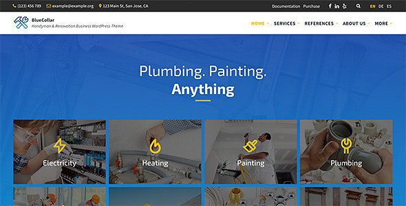 BlueCollar v2.7.17 – Official Handyman Renovation WordPress Theme Chinese Localization