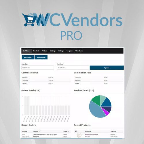 WC Vendors Pro v.2.0.8 – 终极多供应商WordPress插件，轻松搭建电商市场