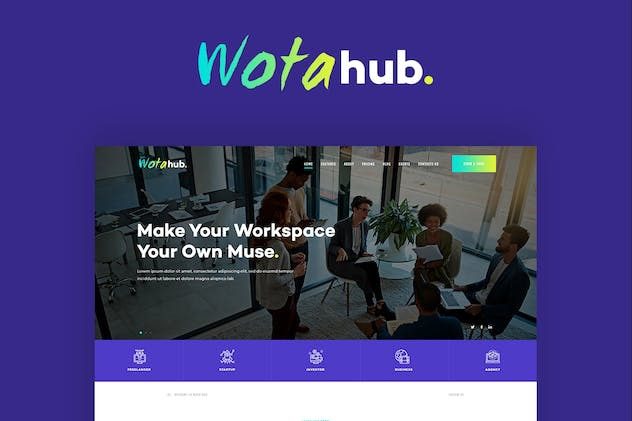 WotaHub v1.2.3 官方联合办公空间 WordPress 主题汉化版