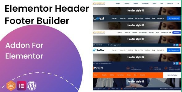 终极指南：Elementor Header Footer Builder Addon v1.0.3 – 专业WordPress页眉页脚插件