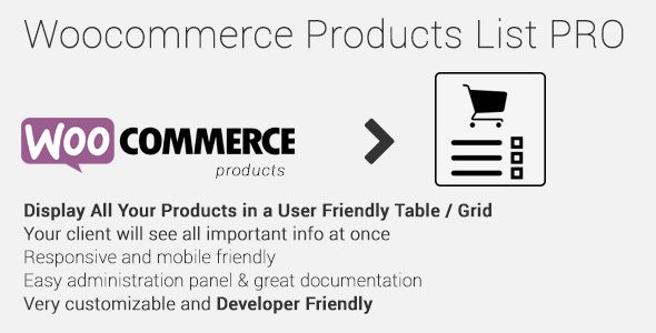 Woocommerce Products List Pro v1.1.29 官方汉化版 – 产品列表展示插件
