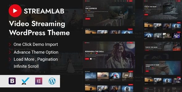 Streamlab v3.3 汉化版 – 视频流媒体WordPress主题，打造专业视频网站