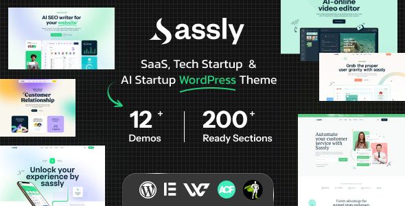 Sassly v1.2 – 官方SaaS、AI与科技创业WordPress主题必备