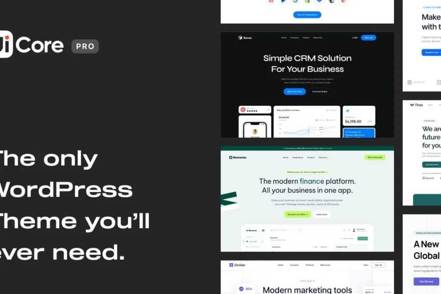 UiCore PRO v2.4.0 WordPress Theme: The Ultimate Official Website Building Tool