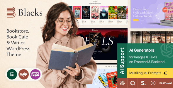 Blacks v1.7.0 – Professional Bookstore WordPress Theme | Official Chinese Localized Version