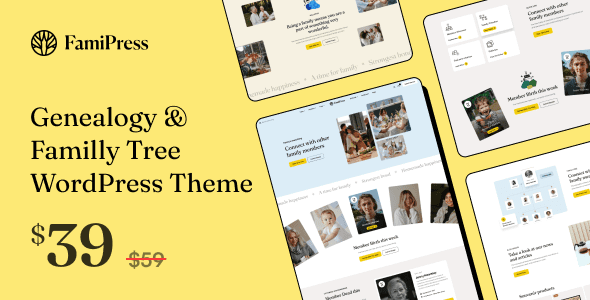 FamiPress v1.2.0 – 官方汉化家谱WordPress主题，打造家族网站必备