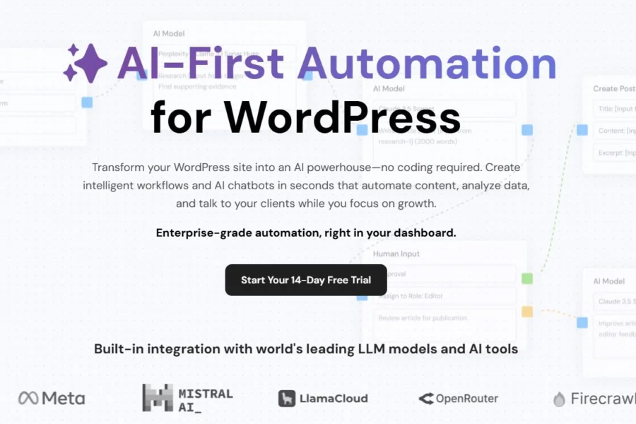 AI Workflow Automation Pro v1.8.4 终极WordPress无代码AI自动化工作流插件