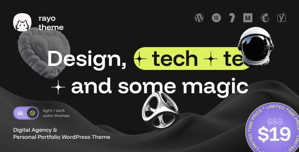 Rayo v1.0.2 – 必备数字机构与个人Portfolio WordPress主题