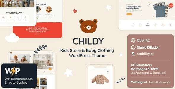 Childy v1.15.0 – Children's Store & Baby Clothing WordPress Theme (Official Chinese Localization)