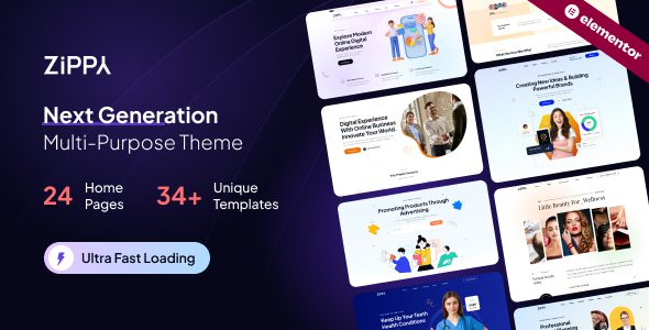 Zippy v2.0 终极多用途 Elementor WordPress 主题