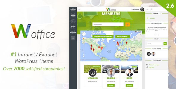 <span class="bbh-title-badge" style="background:#28a745">亲测</span> Woffice v5.4.39 – Ultimate WordPress Community & Intranet Theme Chinese Version