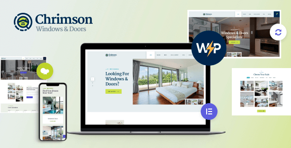 Chrimson v2.2 门窗服务商店WordPress主题：必备Elementor兼容方案