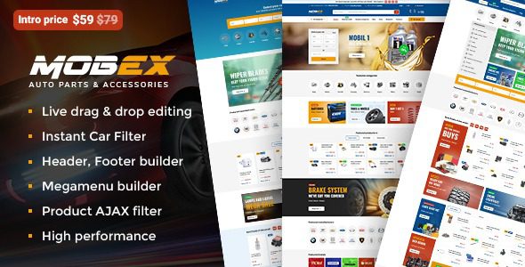 Mobex v3.1 汽车配件 WordPress 主题：终极在线商店解决方案