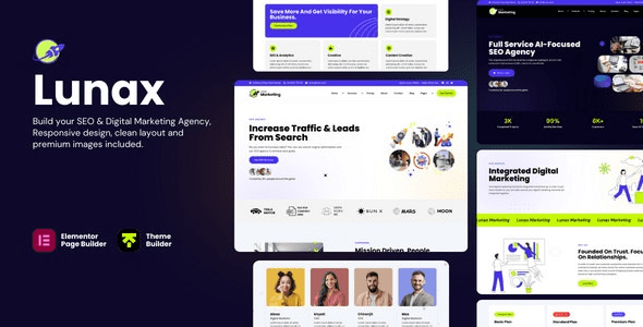 Lunax v7.0 Ultimate Digital Marketing & SEO WordPress Theme | Free Download