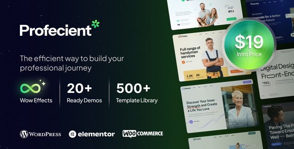 <span class="bbh-title-badge" style="background:#007bff">独家</span> Profecient v1.2.0 官方多用途 Elementor Business 和 WooCommerce WordPress 主题