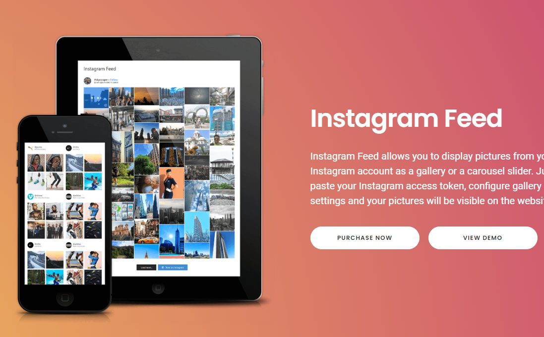 Instagram Feed Pro后台设置界面截图，展示Instagram账号连接和内容筛选的主要配置选项