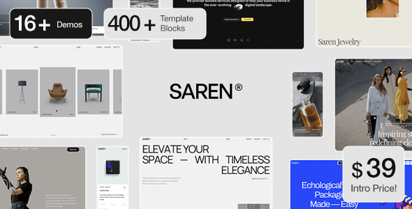 Saren v1.6.6 多概念 WooCommerce WordPress 主题 – 必备电商设计