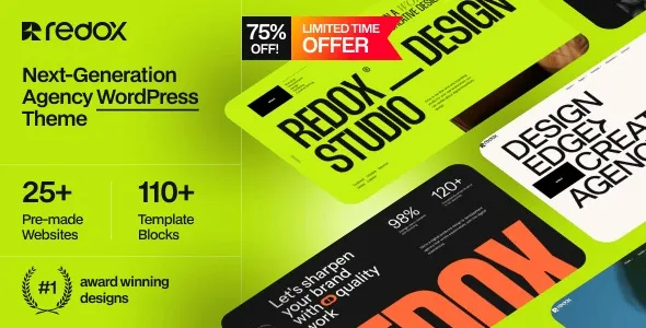 Redox v1.0.6 – 官方创意机构与作品集WordPress主题