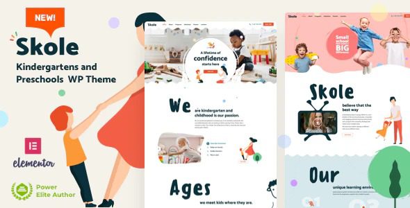 <span class="bbh-title-badge" style="background:#28a745">亲测</span> Skole School & Kindergarten WordPress Theme Chinese Version - The Ultimate Elementor Education Theme