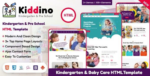 Kiddino v1.3.6 官方儿童幼儿园WordPress主题 必备建站工具