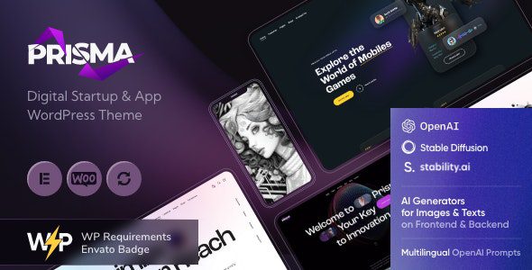 Prisma v1.18 官方版：AI数字产品与软件独立站必备WordPress主题
