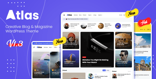 <span class="bbh-title-badge" style="background:#28a745">亲测</span> Atlas v2.2.0 Official Version – Creative Blog & News WordPress Theme