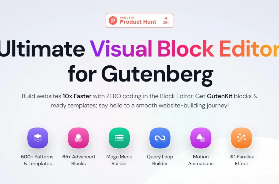 GutenKit Blocks Pro v2.310 官方中文版：终极古腾堡页面构建器区块插件