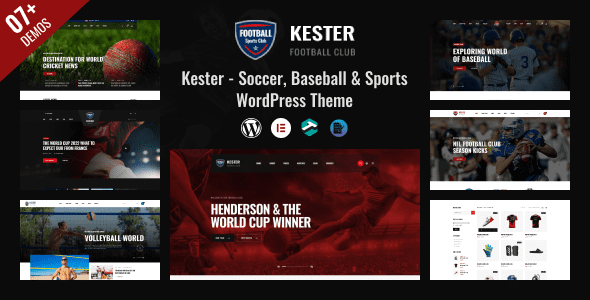 Kester v1.2.4 官方中文版：足球俱乐部与体育新闻 WordPress 主题必备