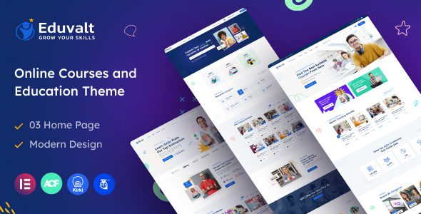 Eduvalt v2.0.9 Official Version – Online Courses & Education WordPress Theme (with RTL)