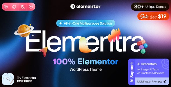 <span class="bbh-title-badge" style="background:#28a745">亲测</span> Elementra v2.0.2 – 终极Elementor WordPress主题免费下载