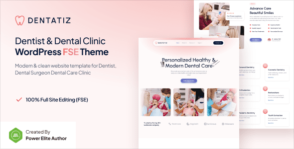 Dentatiz v1.0.2 – 牙医诊所必备的FSE WordPress主题