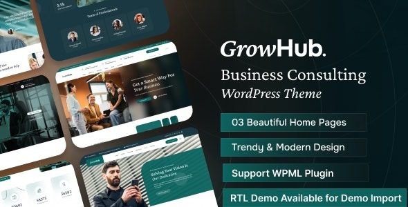 GrowHub v1.1.0 Business Consulting WordPress Theme: Essential for Corporate Websites