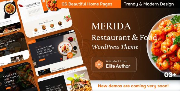 Merida v1.0.6 餐厅和食品WordPress主题 官方版