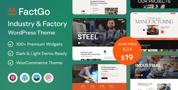 FactGo v1.0.4 Official Version: Essential WordPress Theme for Construction Factories and Industries